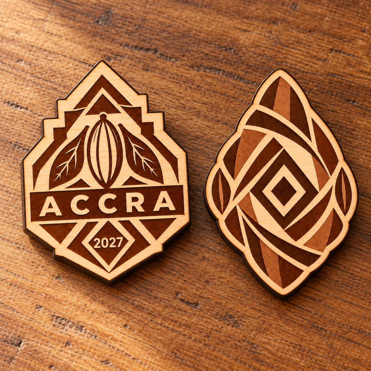 2027 International Convention Accra Engraved Birch Pin, Magnet or Keychain