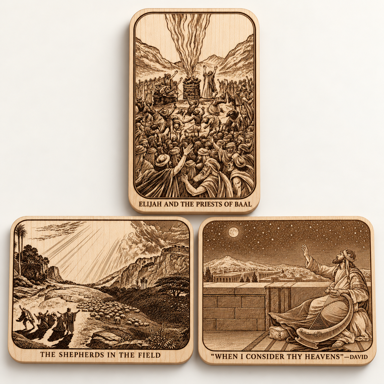 Photo-Drama of Creation Birch Plaques Part 1 | Choose One of 18 Historical Designs