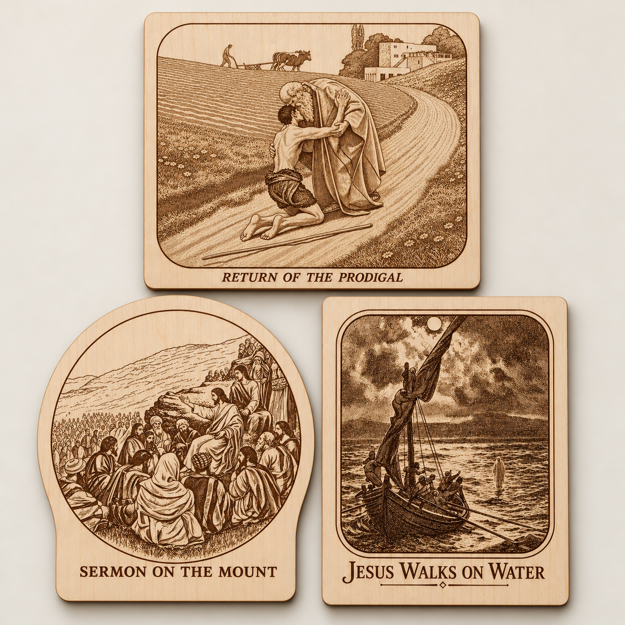 Photo-Drama of Creation Birch Plaques Part 2 | Choose One of 18 Historical Designs