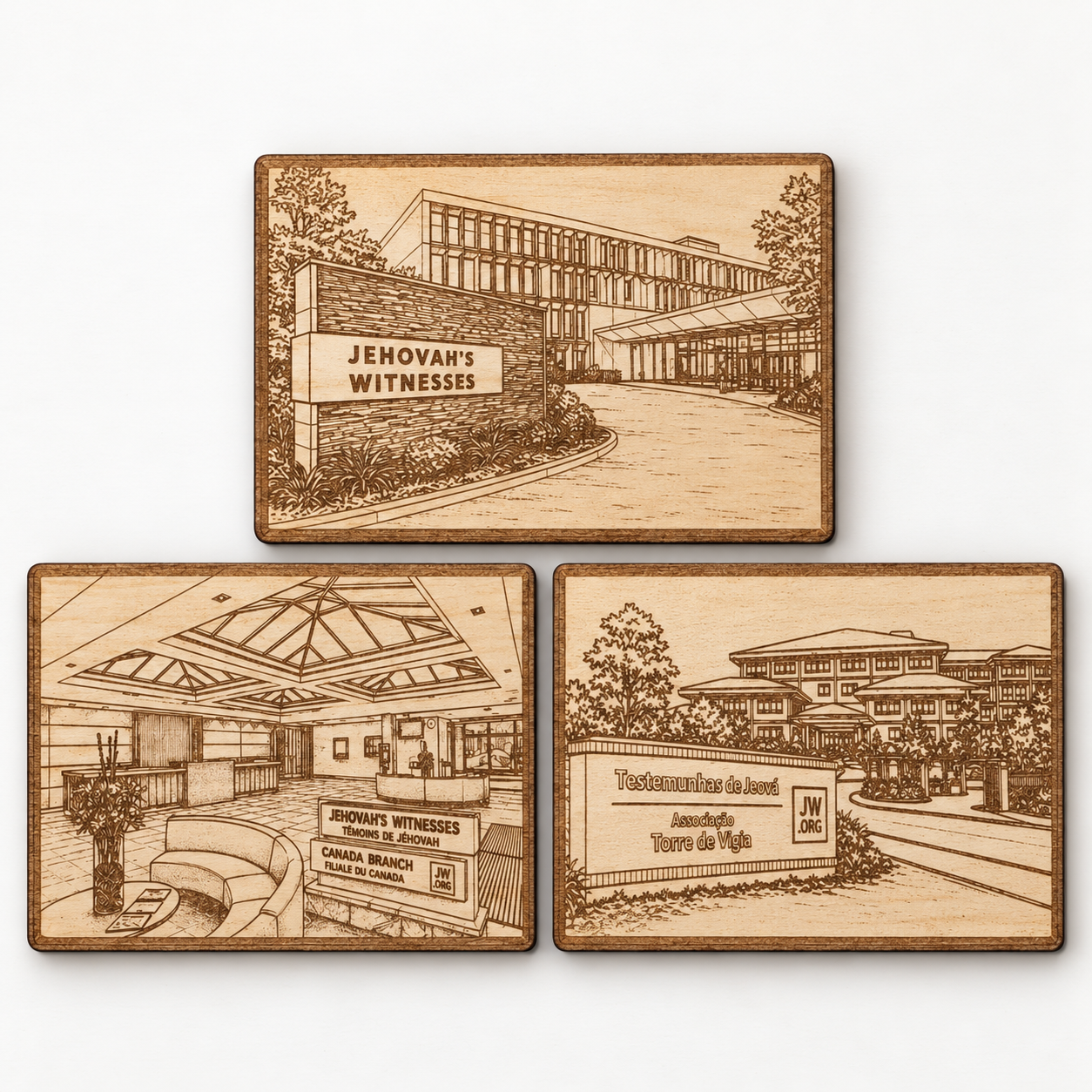 International Bethel Branch Birch Plaque | Choose a Country and Display Style